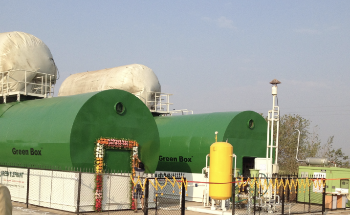 Close-up of Green Box with festive decorations